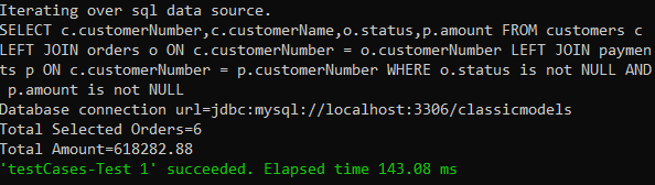 Evaluate Orders test results
