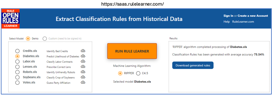 Rule Learner on Cloud illustration 1
