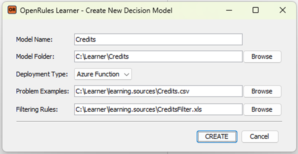 Rule Learner – Example “Credits” illustration 1